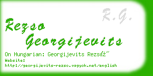rezso georgijevits business card